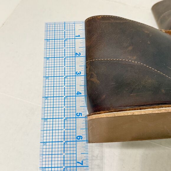 Clarks Bushacre Mens 13M Shoes Brown Leather Comfort Chukka Ankle Boots Beeswax main image 9